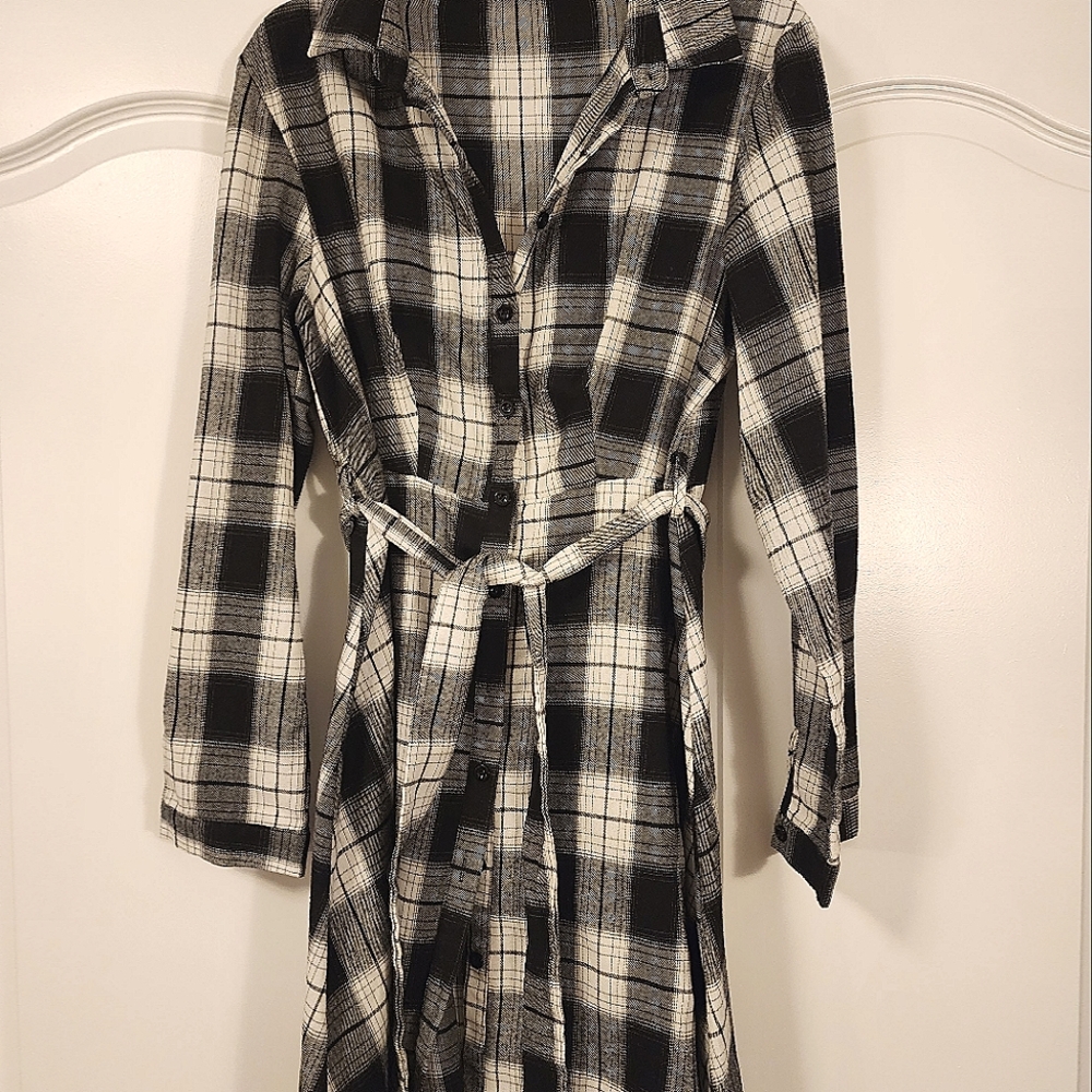 Flannel Shirt Dress
